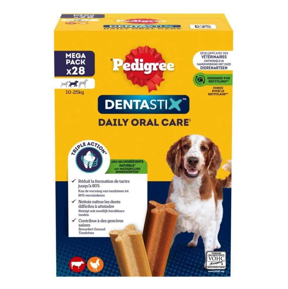 Batônnet Dentastix x28 hygiène bucco-dentaire chien moyen 720g