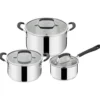 Batterie de cuisine Tefal Jamie Oliver 3 casseroles Ø16/20/24cm avec couvercles