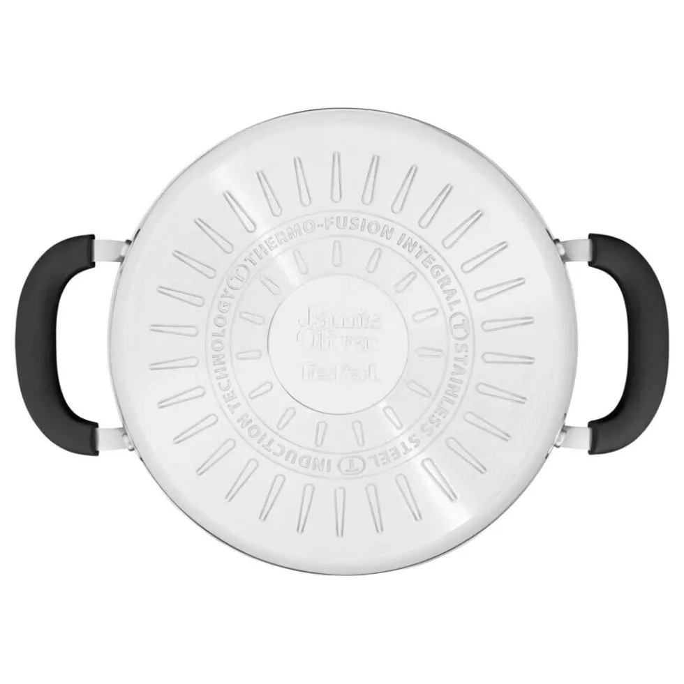 Batterie de cuisine Tefal Jamie Oliver 3 casseroles Ø16/20/24cm avec couvercles