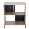 Bibliothèque Vivien 4 cases en bois 63x29,5xH70,5cm