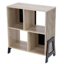 Bibliothèque Vivien 4 cases en bois 63x29,5xH70,5cm