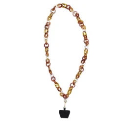 Bijou chaîne de téléphone maille en plastique multicolore L120cm