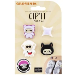 Bijou de chaussure x4 clips décoratifs CIP'IT Gromimis