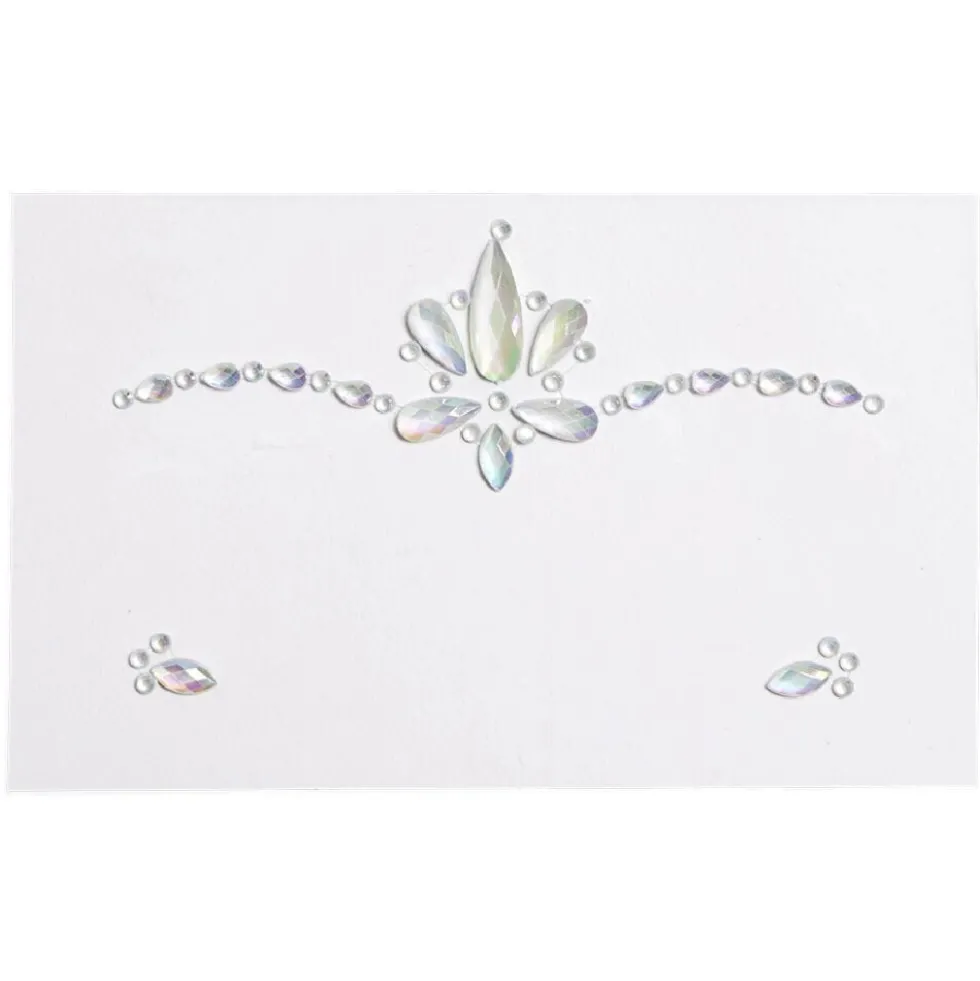 Bijoux de visage adhésifs iridescents - 3 modèles