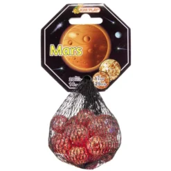 Bille en verre x20 + 1 boulard rouge Mars
