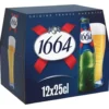 Bière 1664 pack bouteille verre 12x25cl