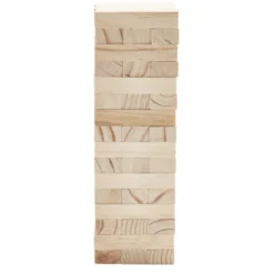 Bloc de construction tour en bois 7,5x7,5xH24cm (48 pièces)