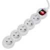 Bloc multiprise blanc interrupteur 5 prises