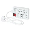 Bloc multiprise blanc interrupteur 7 prises