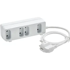 Bloc multiprise 2 faces 5 prises blanc