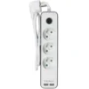 Bloc multiprise x3 port usb x2 interrupteur et protection enfant