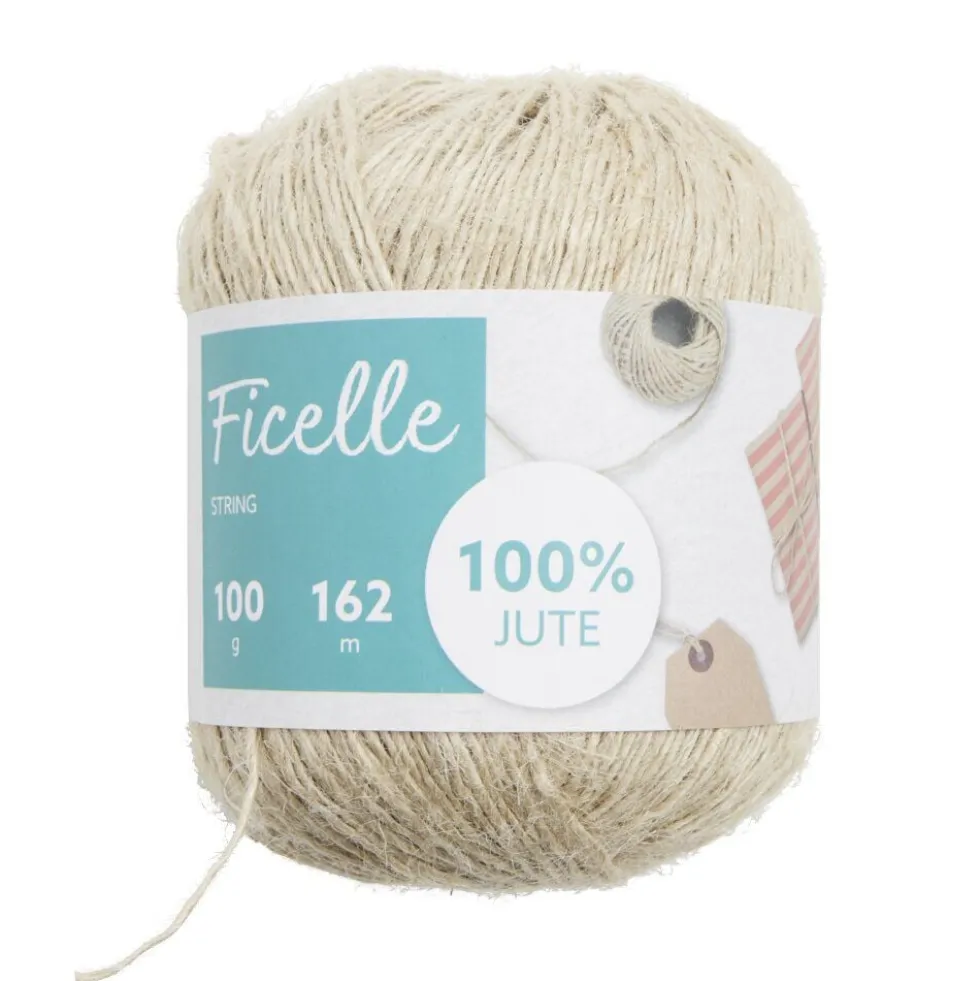 Bobine de ficelle en jute 160M 100gr