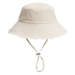 Bob unisexe en coton uni avec cordon ajustable T56/58cm (3 modèles)