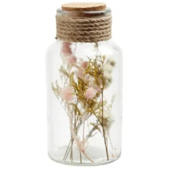 Bocal en verre intérieur fleurs séchées