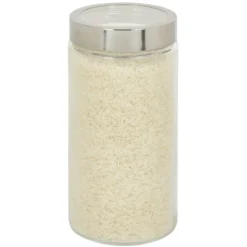 Bocal en verre transparent couvercle inox 1,6L - Ø11xH.22cm