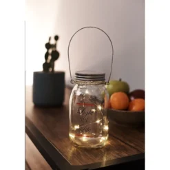 Bocal lumineux transparent à suspendre