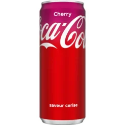 Boisson Coca-Cola Cherry goût cerise canette 33cl