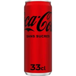 Boisson Coca-Cola sans sucres canette 33cl