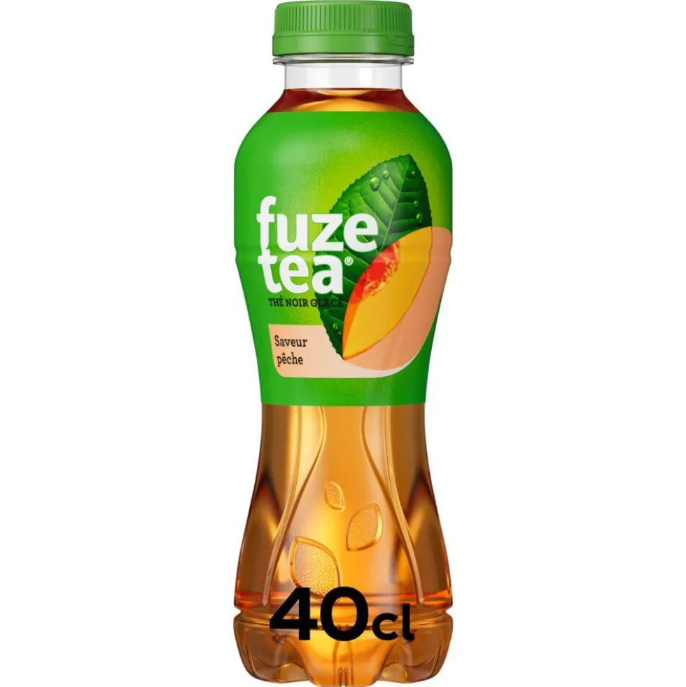 Boisson Fuze Tea thé noir glacé pêche bouteille 40cl
