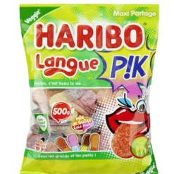 Bonbon Haribo Pik langue acides Maxi Partage sachet 500g