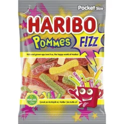 Bonbon Haribo pommes fizz halal sachet 100g