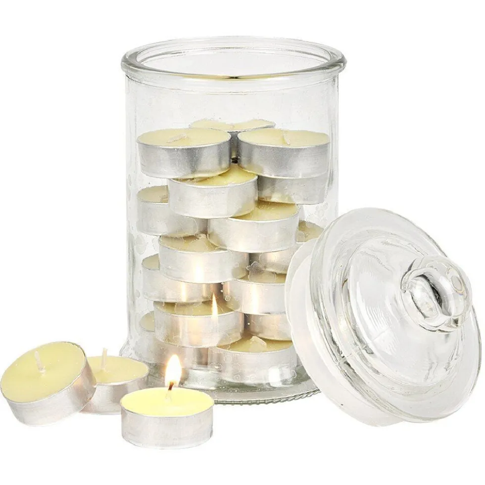 Bonbonnière avec 24 bougies chauffe-plat