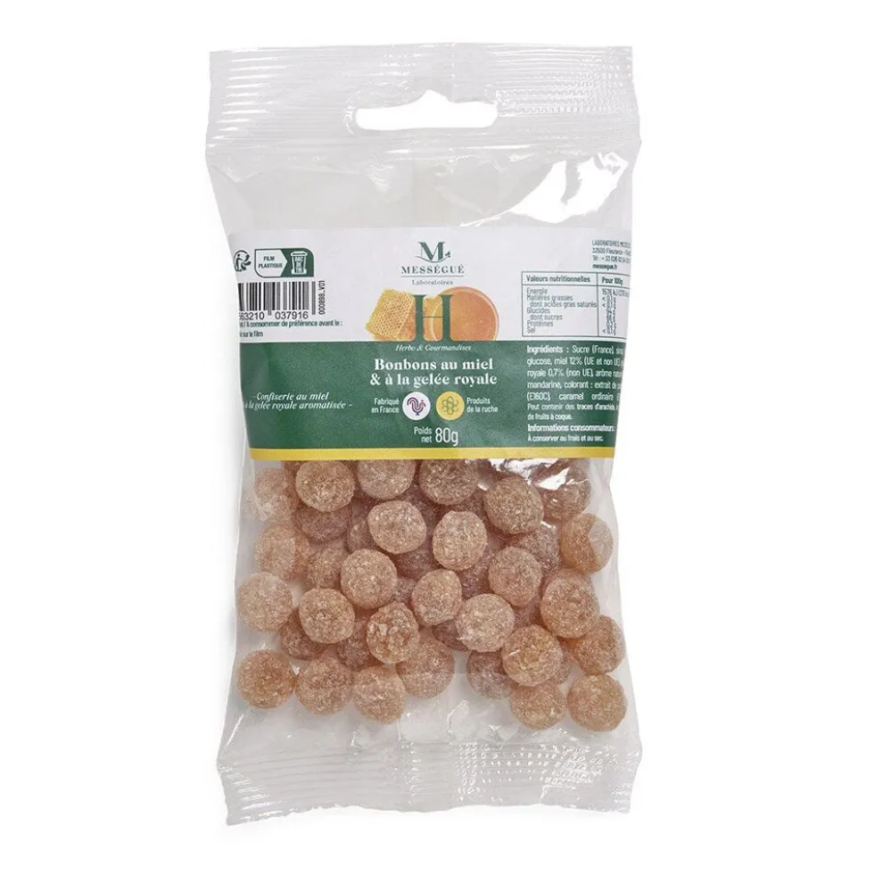 Bonbons miel et gelée royale Mességué produit de la ruche 80gr