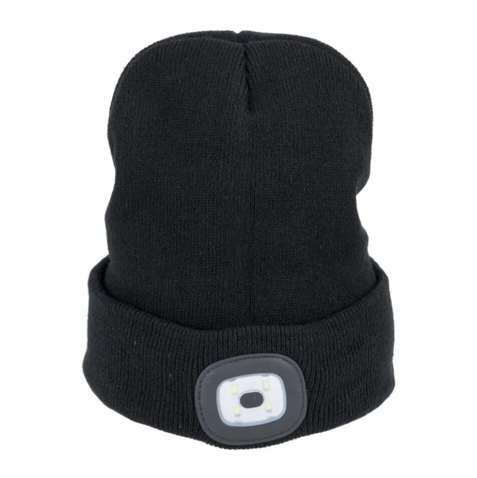 Bonnet avec lampe frontale LED intégrée (2 modèles)