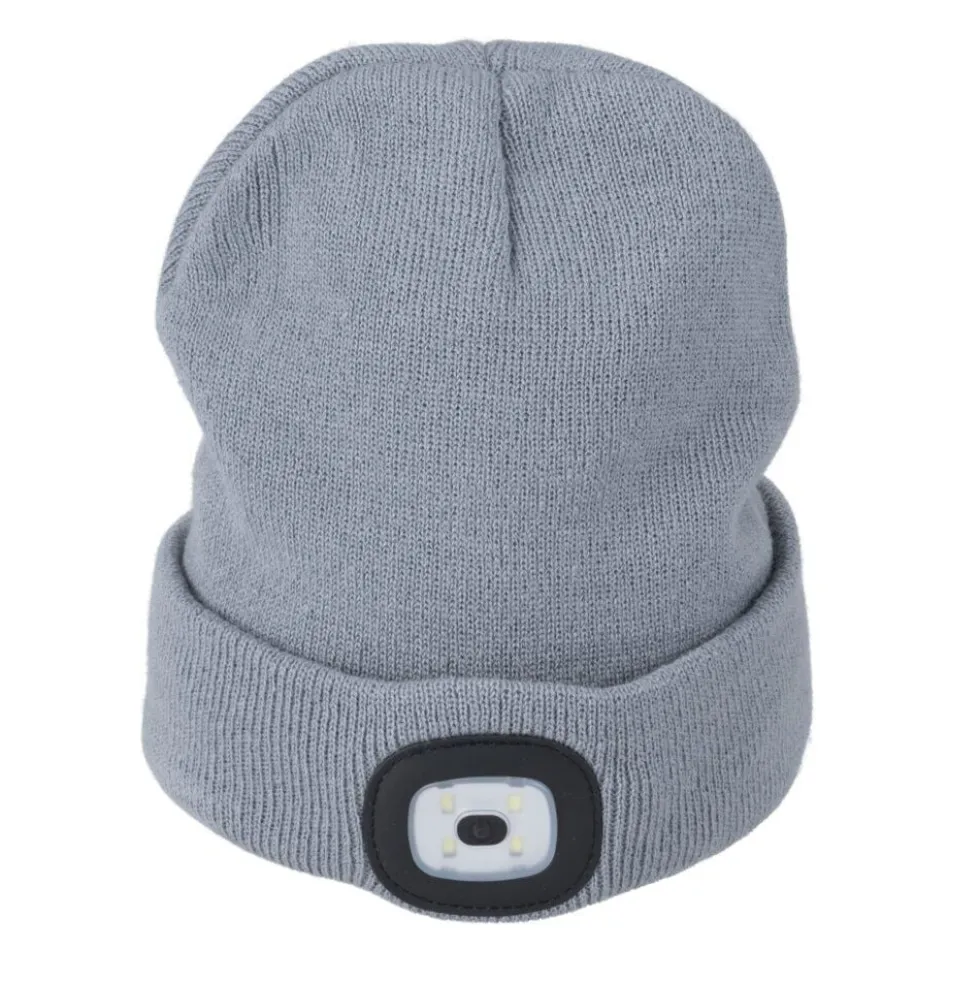 Bonnet avec lampe frontale LED intégrée (2 modèles)