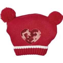 Bonnet de Noël pour chien rouge à sequin