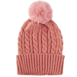 Bonnet à pompon laine Mohair