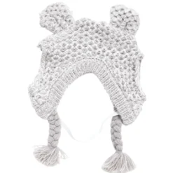 Bonnet pour chien avec oreilles gris Taille XS/S