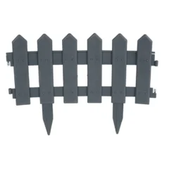 Bordure de jardin en plastique gris 30xH40cm