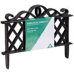Bordure de jardin noire x5