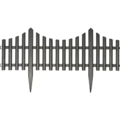 Bordure de jardin à planter plastique blanc L60xH32cm