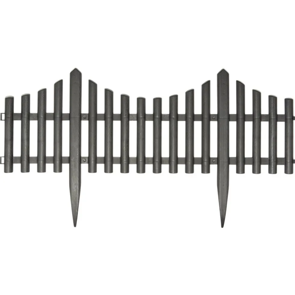 Bordure de jardin à planter plastique blanc L60xH32cm