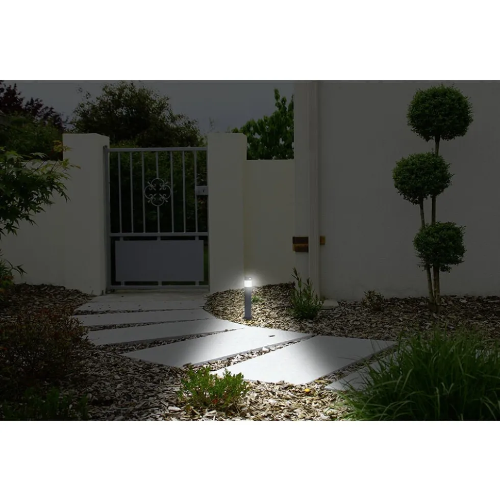 Borne d'éclairage solaire LED potelet Ø13,2xH51,5cm