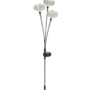 Borne solaire en métal à planter forme méduse transparente H70cm
