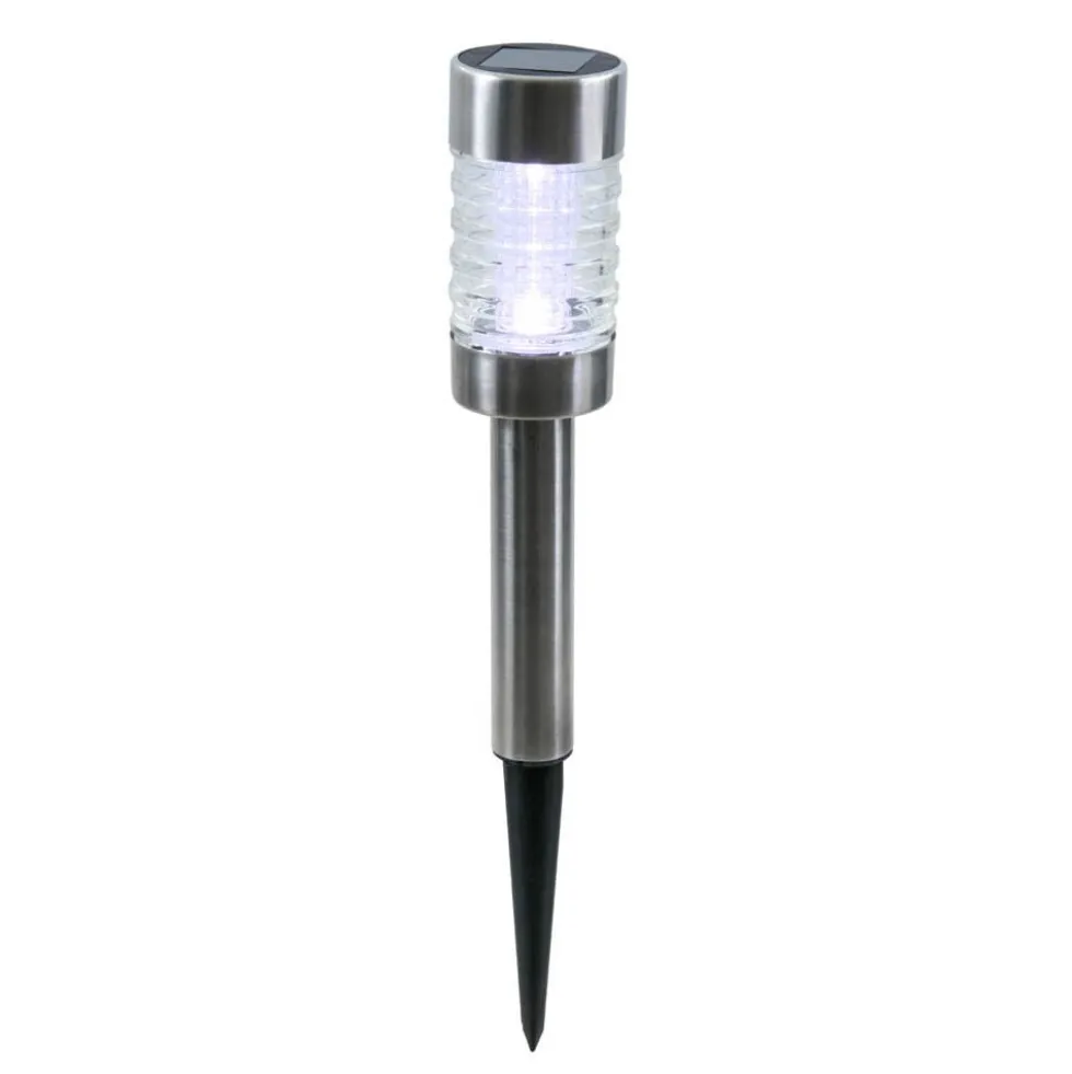 Borne solaire à planter 1 LED blanc chaud