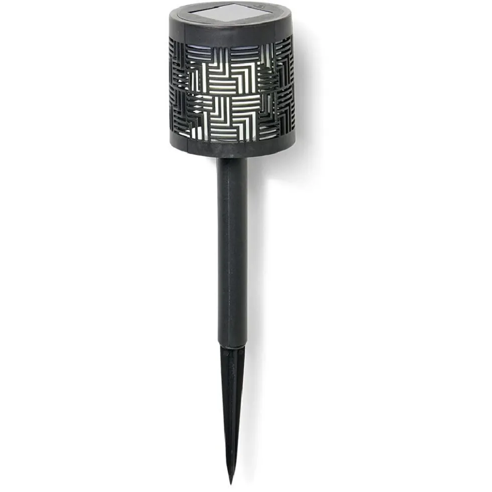 Borne solaire plastique ajouré noir H36,5cm