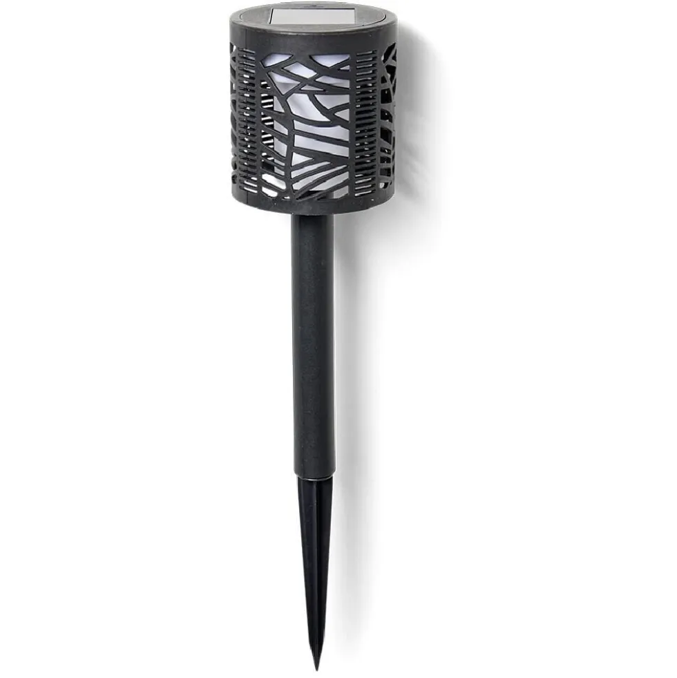Borne solaire plastique ajouré noir H36,5cm