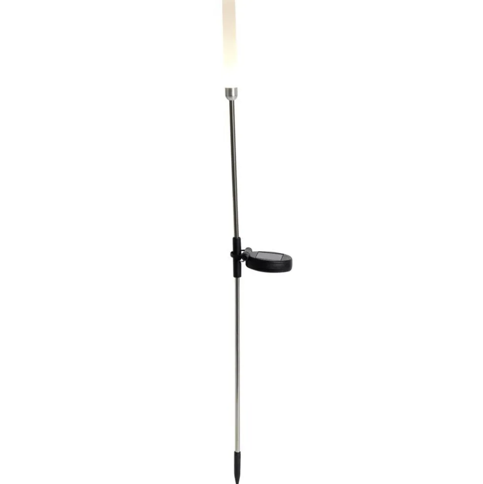 Borne solaire style roseau 1LED blanc chaud Ø2xH80cm