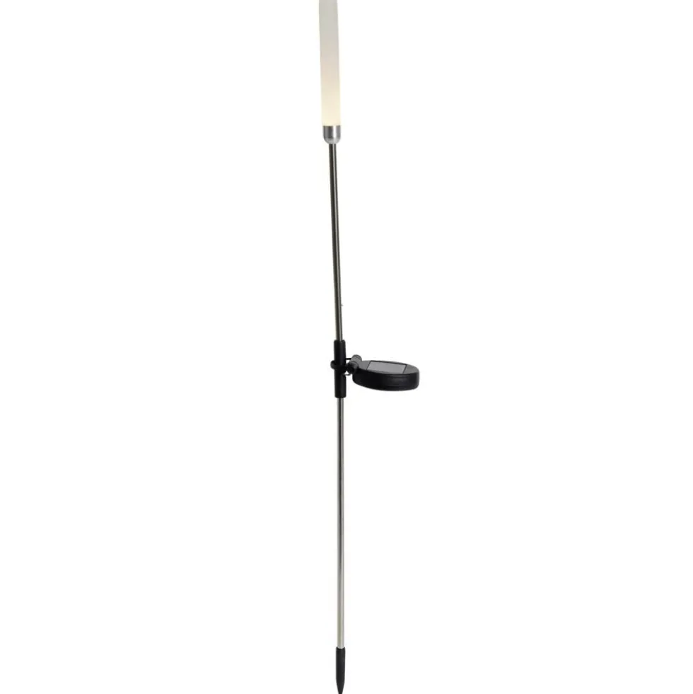 Borne solaire style roseau 1LED blanc chaud Ø2xH80cm