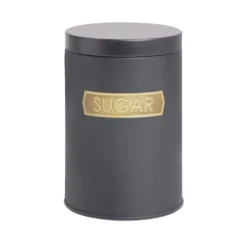 Boîte alimentaire acier noir et doré Ø9xH12cm - 3 modèles