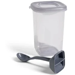 Boîte alimentaire + cuillère polypropylène gris 450mL