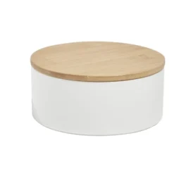 Boîte à bijoux ronde avec miroir Ø14xH6,5cm
