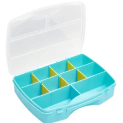 Boîte compartiments 10 cases 19x15xH4cm
