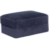 Boîte décorative en velours bleu marine