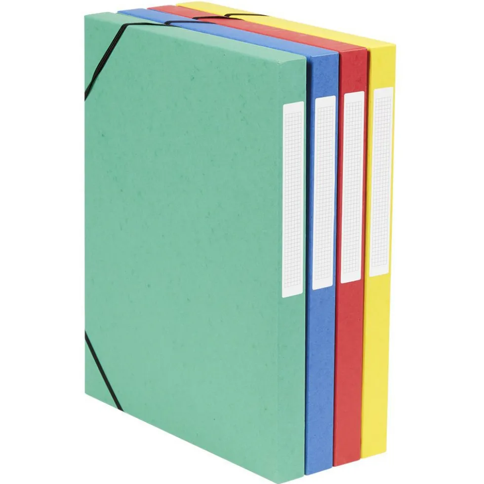 Boîte de classement cartonnée élastique x4