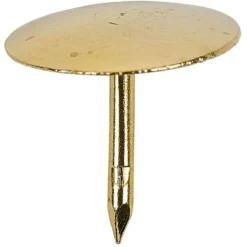 Boîte de 100 punaises plates métal doré